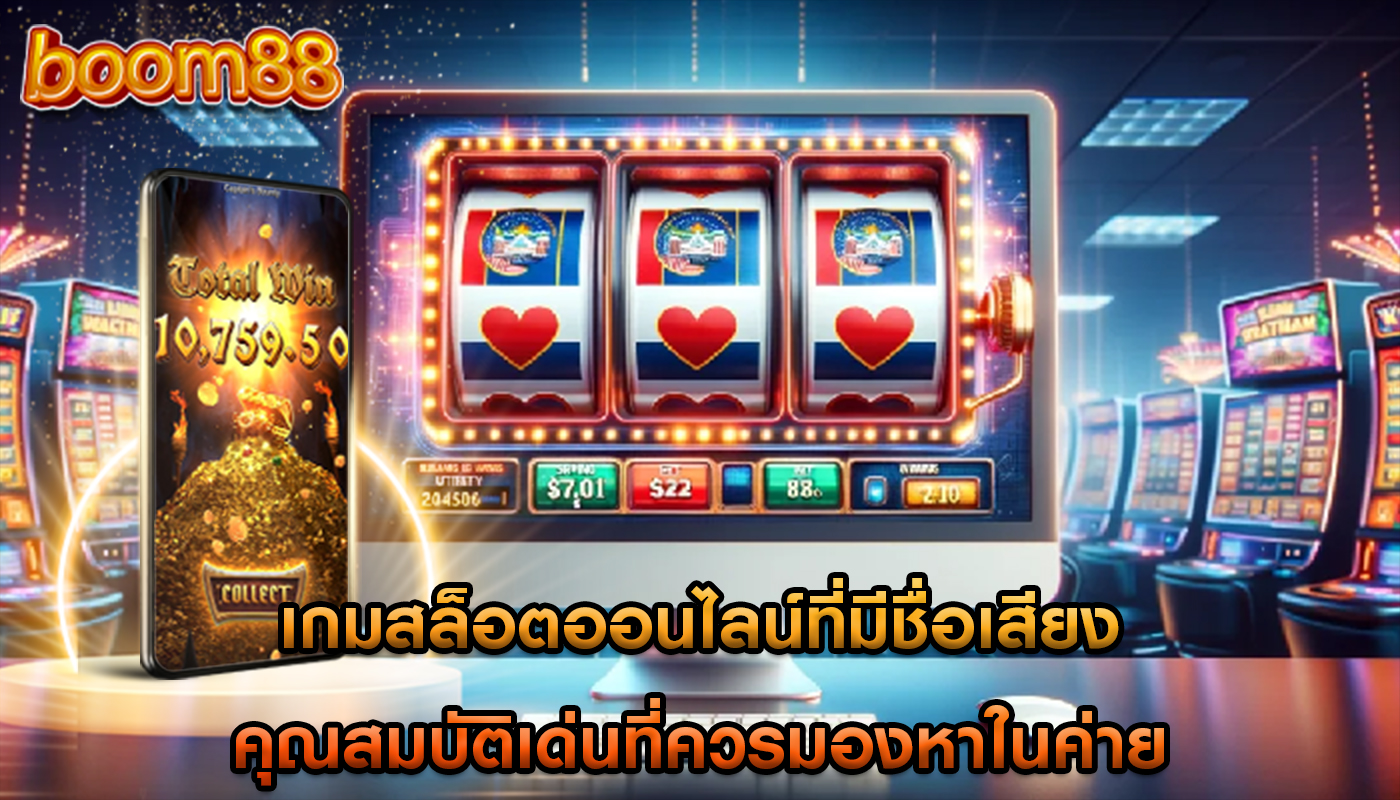 เกมสล็อตออนไลน์ที่มีชื่อเสียง คุณสมบัติเด่นที่ควรมองหาในค่าย